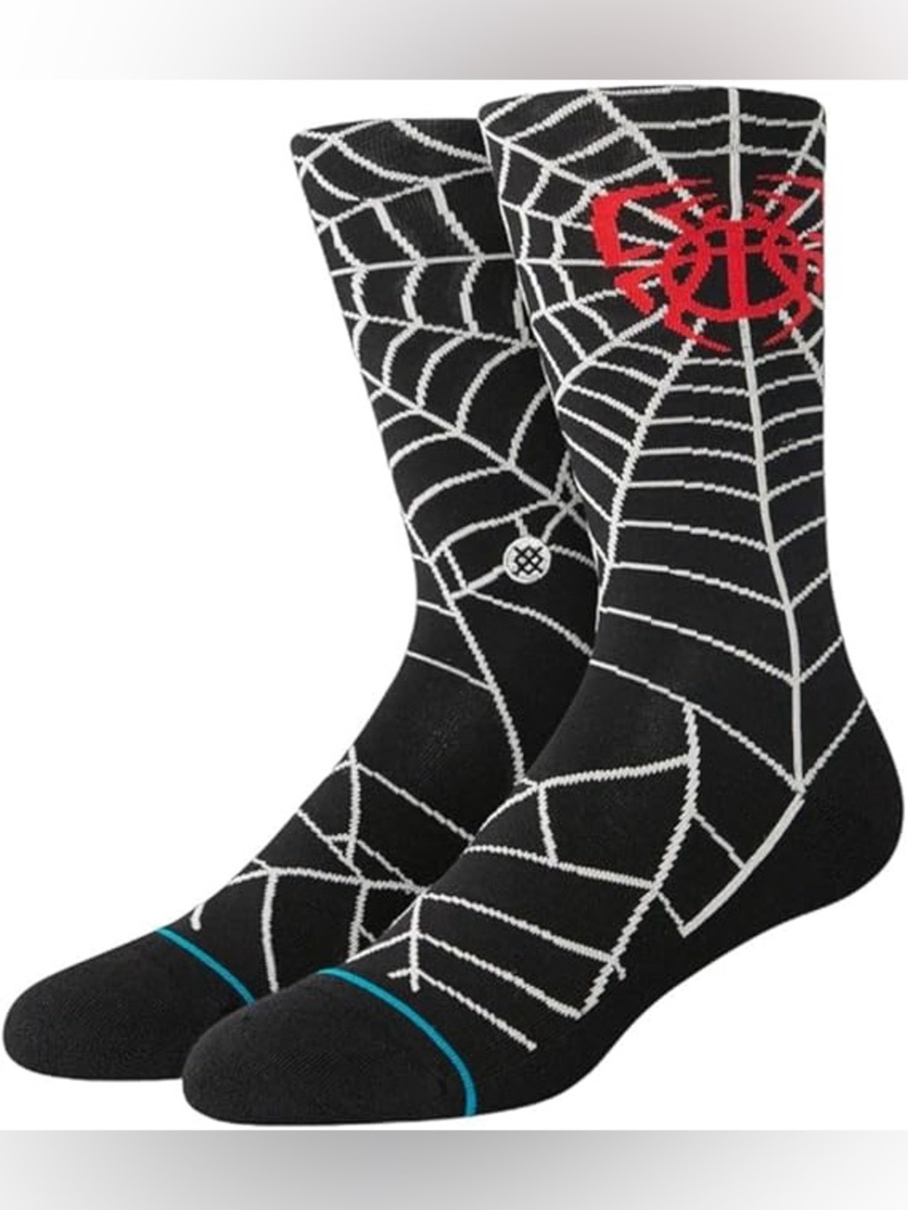 NEW STANCE DONOVAN MITCHELL "WEBBY" Black, Red & White Crew Socks, Unisex Size M